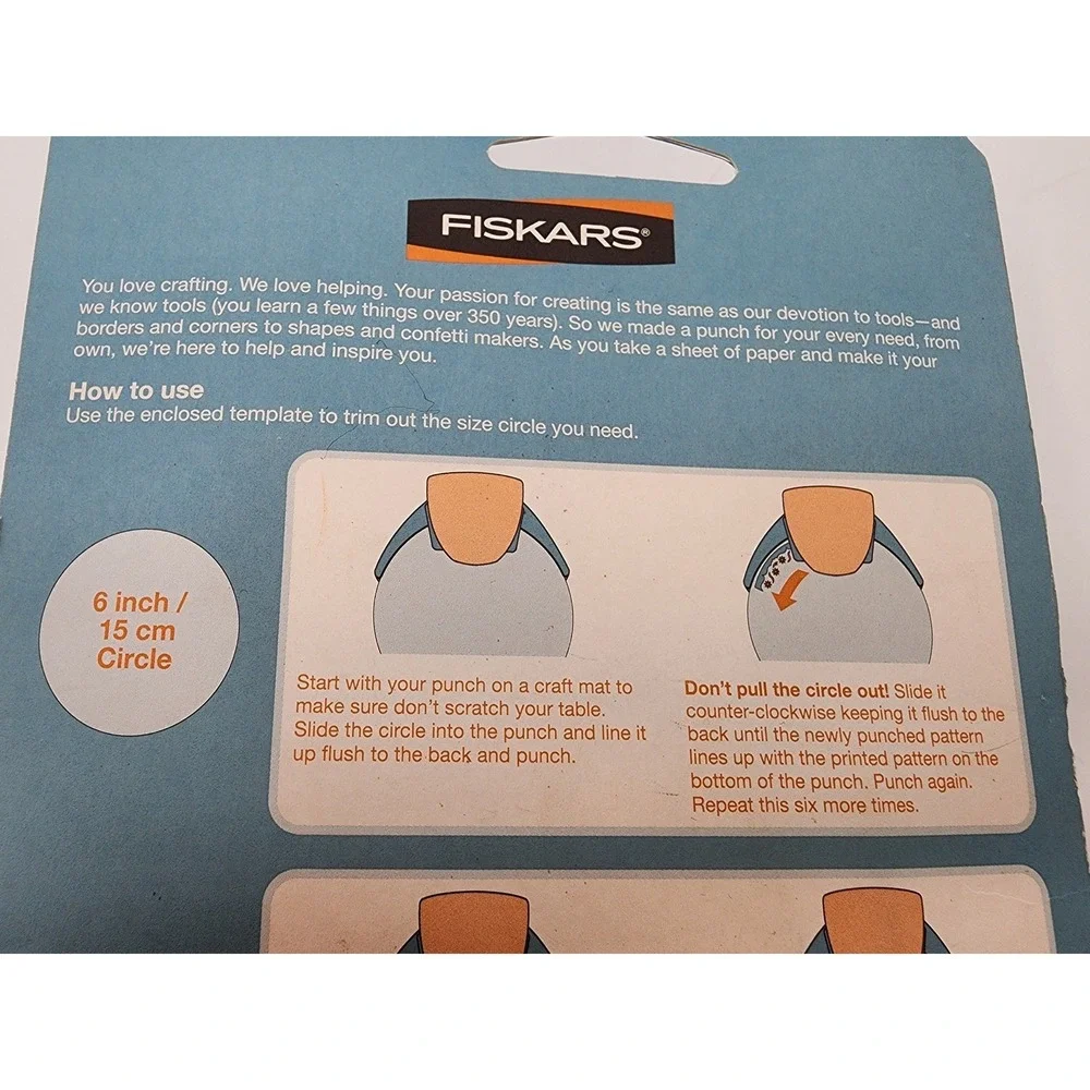 Fiskars Dancing Daisy Circle Border Punch Scrapbooking Paper Craft Tool 2006